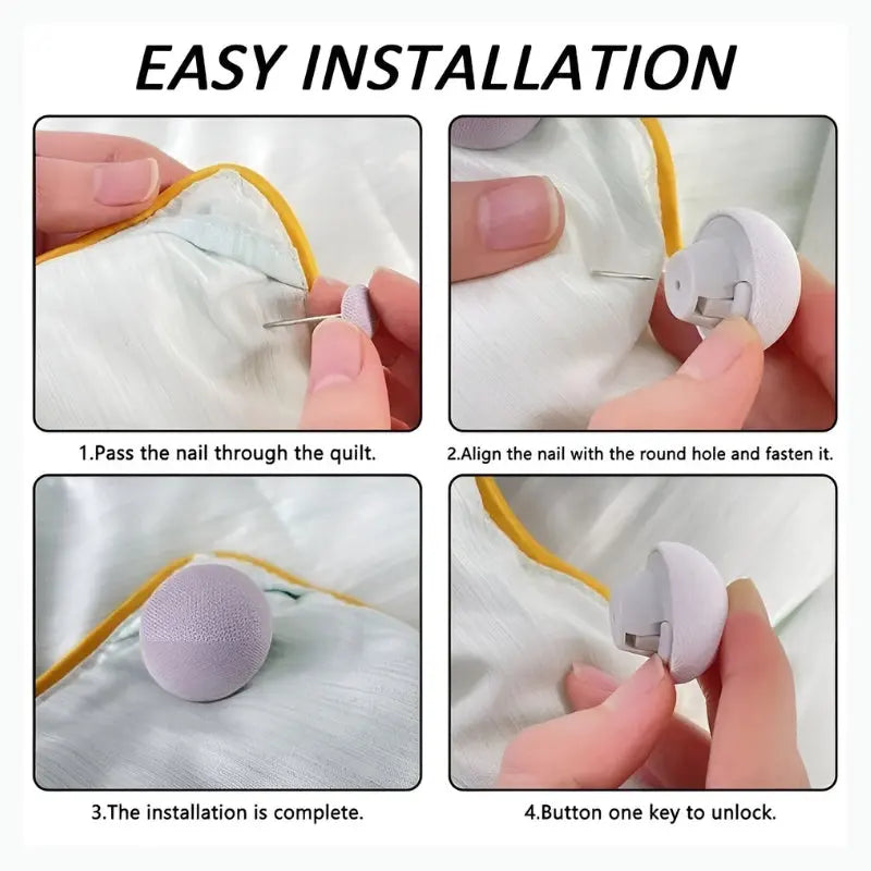 Non Slip Bed Clips for Secure Comforters
