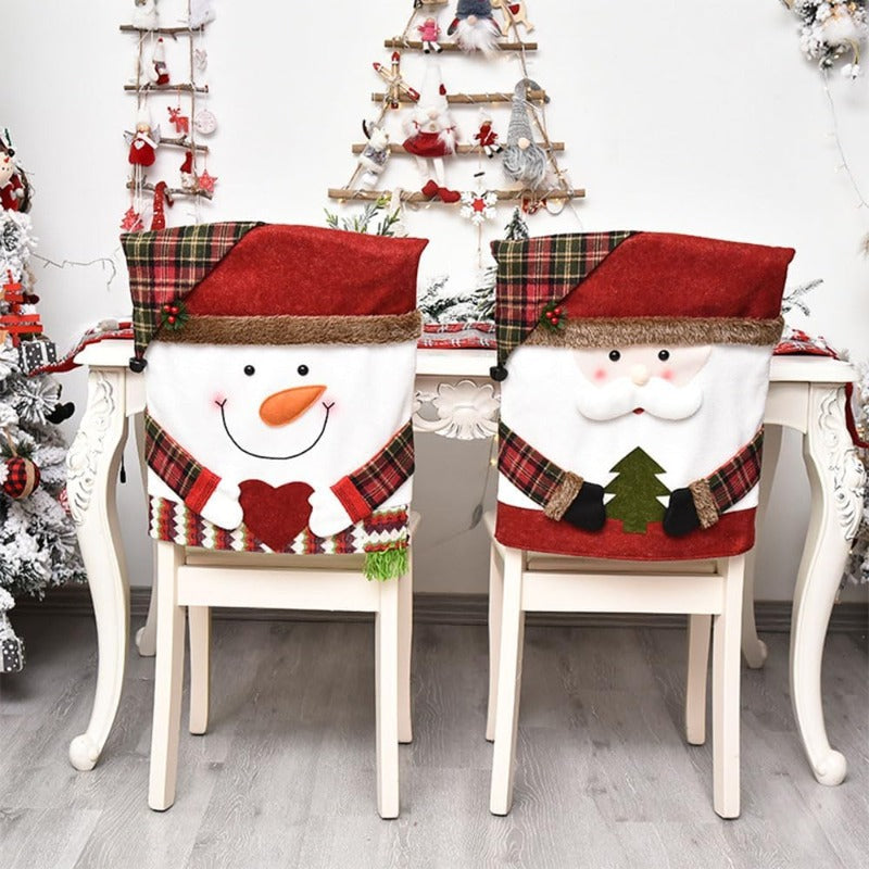 Festive Holiday Santa Chair Covers