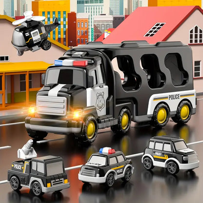 Fun Kids Police Truck Toy with Lights and Sounds