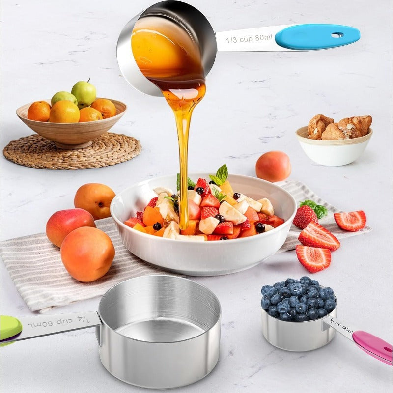 Premium 10pc Stainless Steel Measuring Cup Spoon Set