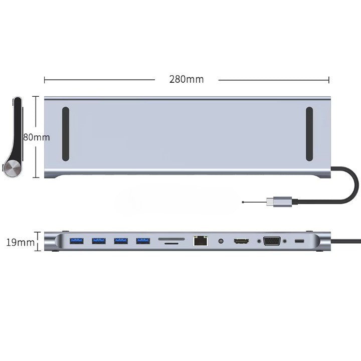Universal USB-C Multiport Adapter Docking Station