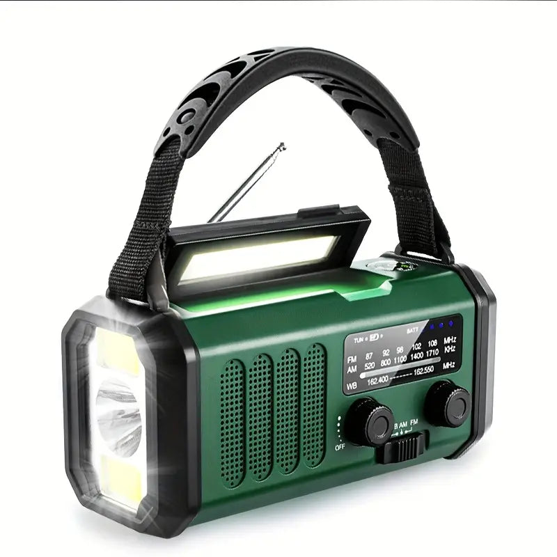Portable Solar Radio with USB Charger and Flashlight