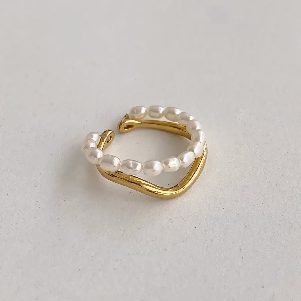 Simple Stackable Pearl Detail Ring