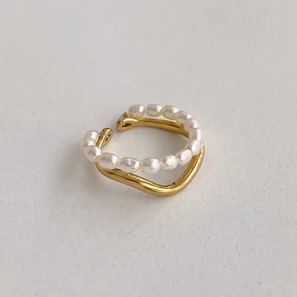 Simple Stackable Pearl Detail Ring