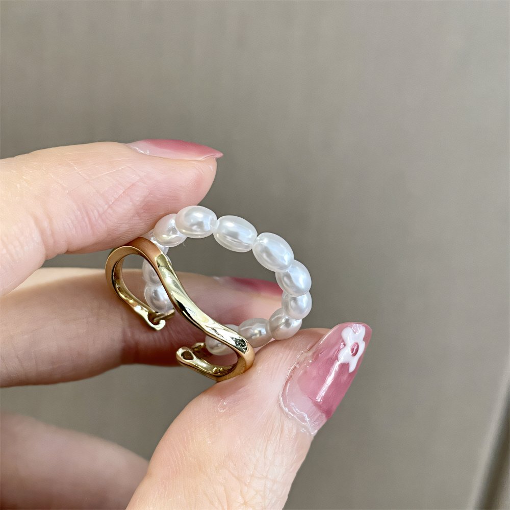 Simple Stackable Pearl Detail Ring