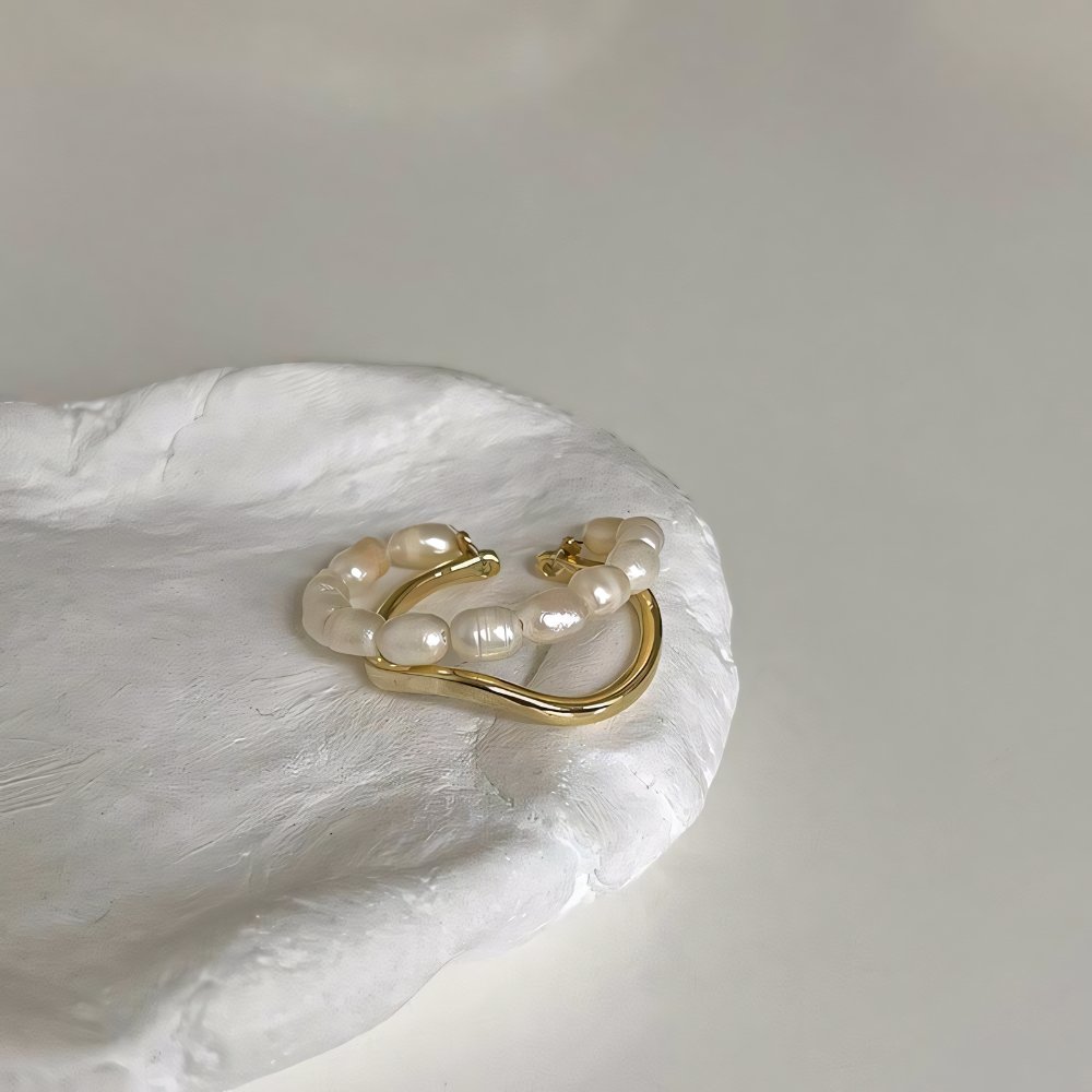 Simple Stackable Pearl Detail Ring