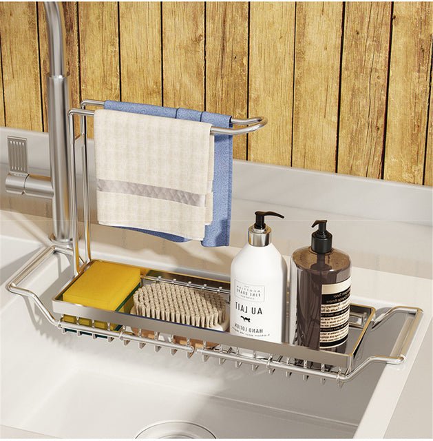 Compact Kitchen Sink Storage Rack