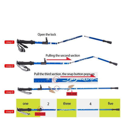 Collapsible Hiking Sticks - Ultra Light Trekking Poles