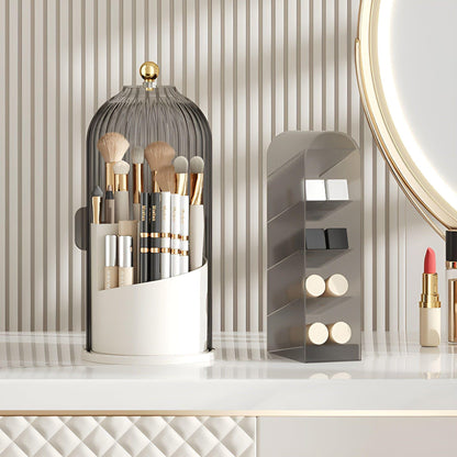 Rotating Makeup Brush Stand & Cosmetic Storage Case