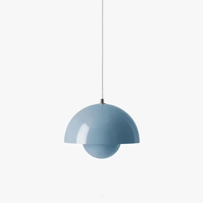 Green Glass Floral Hanging Lamp