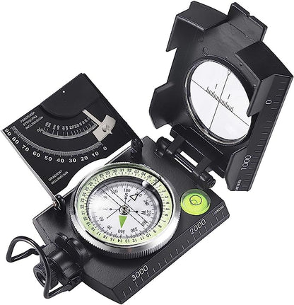 Tactical Compass with Clinometer & Lens for Outdoor Survival