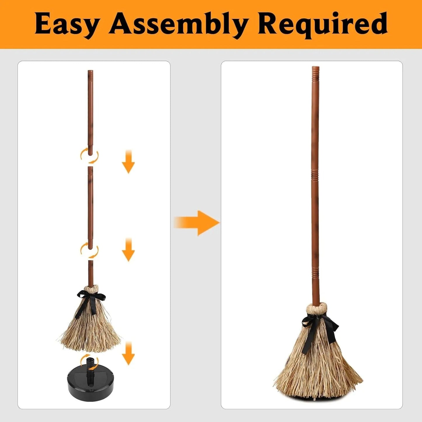 Spooky Floating Broom Decor