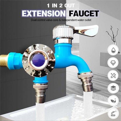 Dual Outlet Adjustable Faucet Adapter