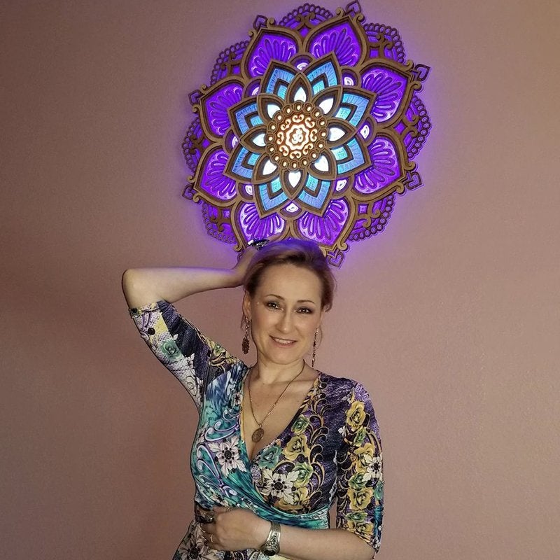 Colorful Yoga Studio LED Night Lamp