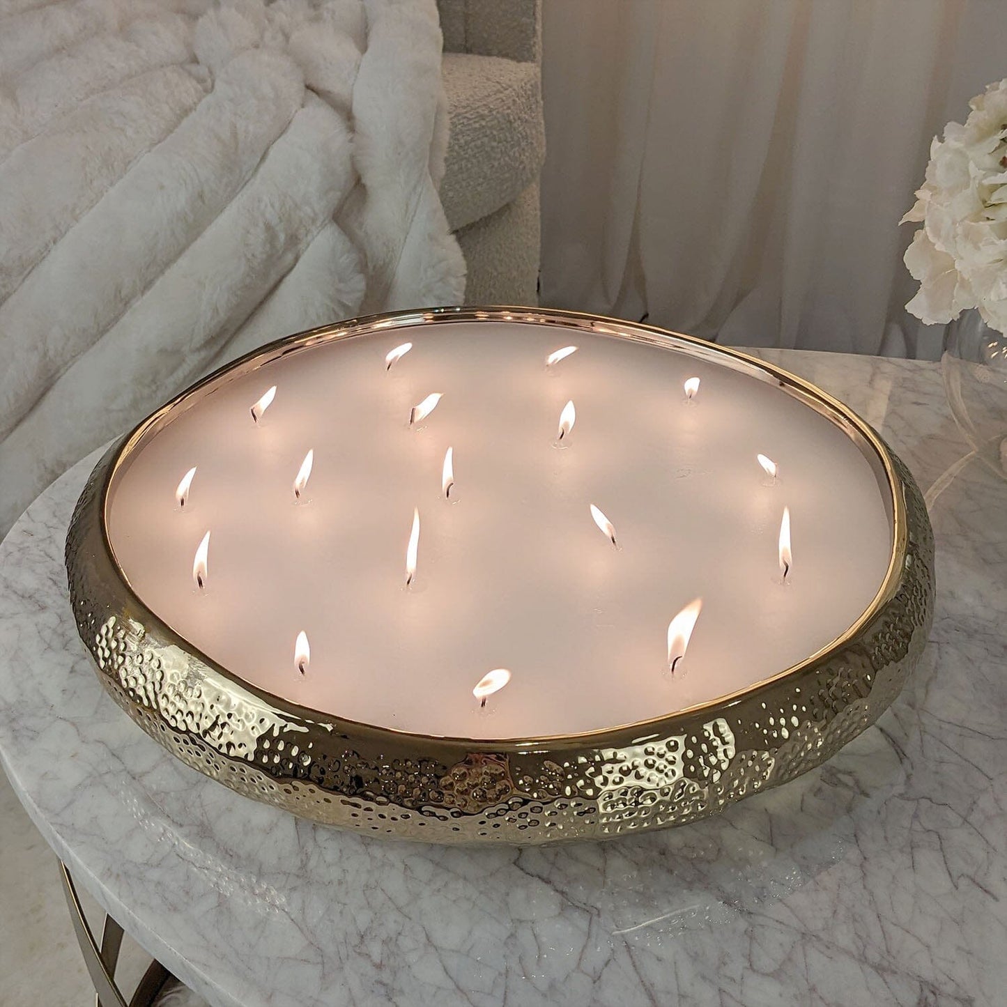 Premium Large Scented Candle with 17 Wicks - Fesara