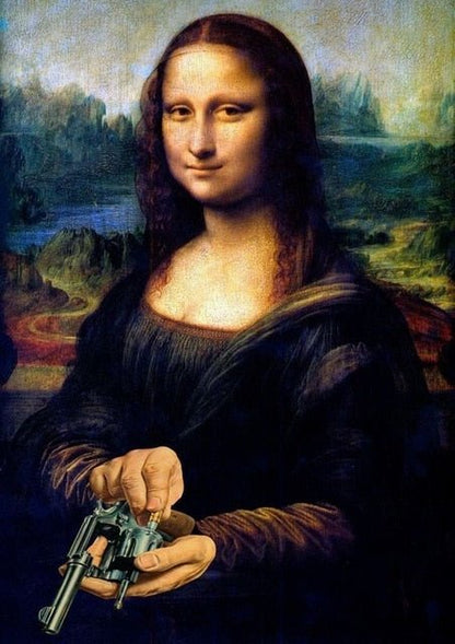 Humorous Classic Mona Lisa Wall Art Print Poster