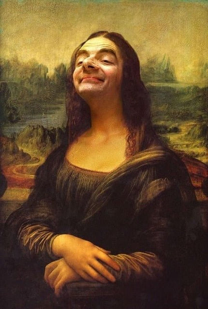 Humorous Classic Mona Lisa Wall Art Print Poster