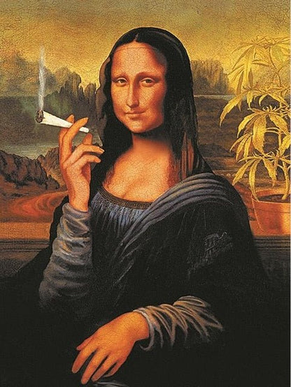 Humorous Classic Mona Lisa Wall Art Print Poster