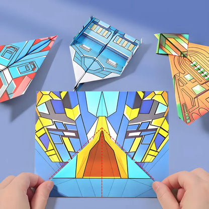Easy Build Paper Airplane Kit with Guide