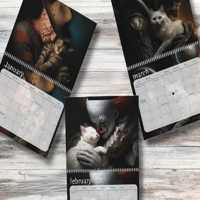 Spooky Kitty Monthly Wall Calendar
