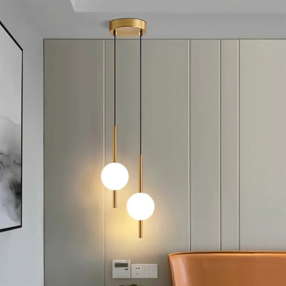 Sleek Modern Hanging Globe Light Fixture
