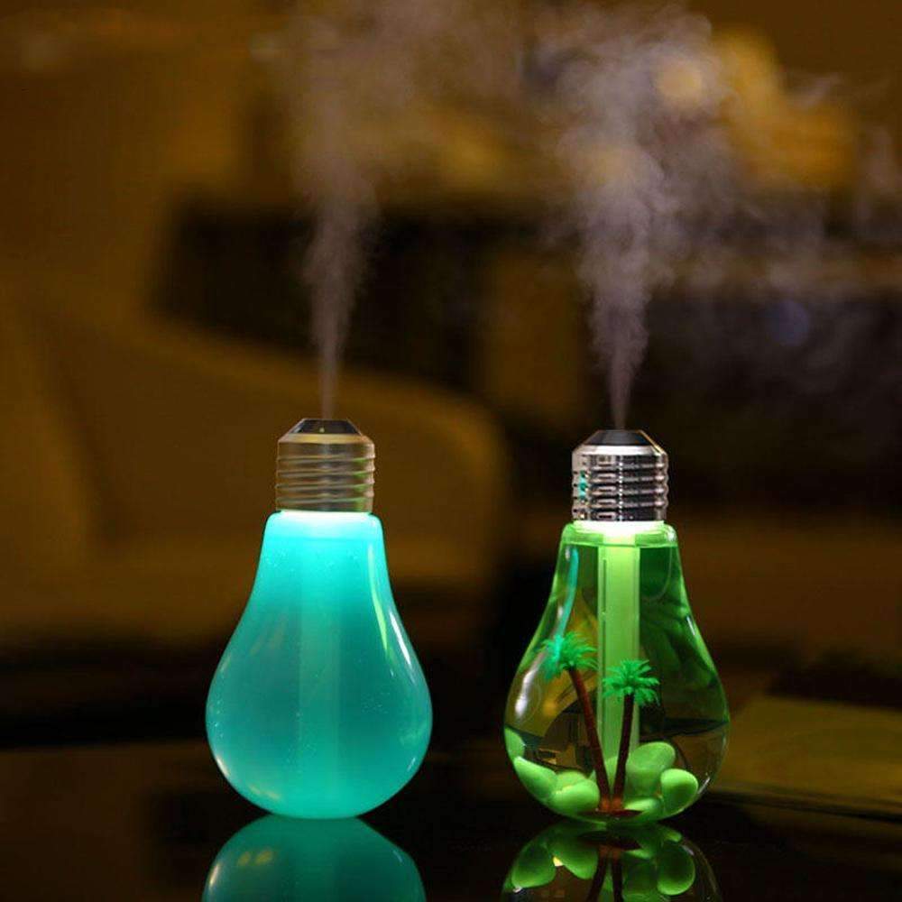 Compact LED Travel Air Humidifier with Color Lights