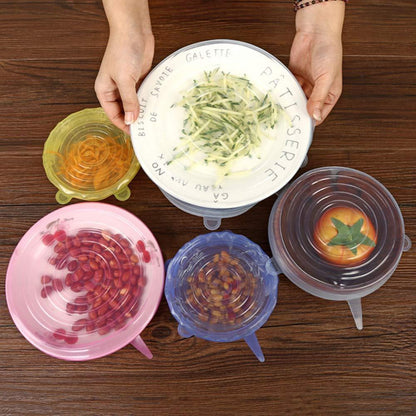 Fesara | Airtight Silicone Kitchen Storage Lids (6 Pack)