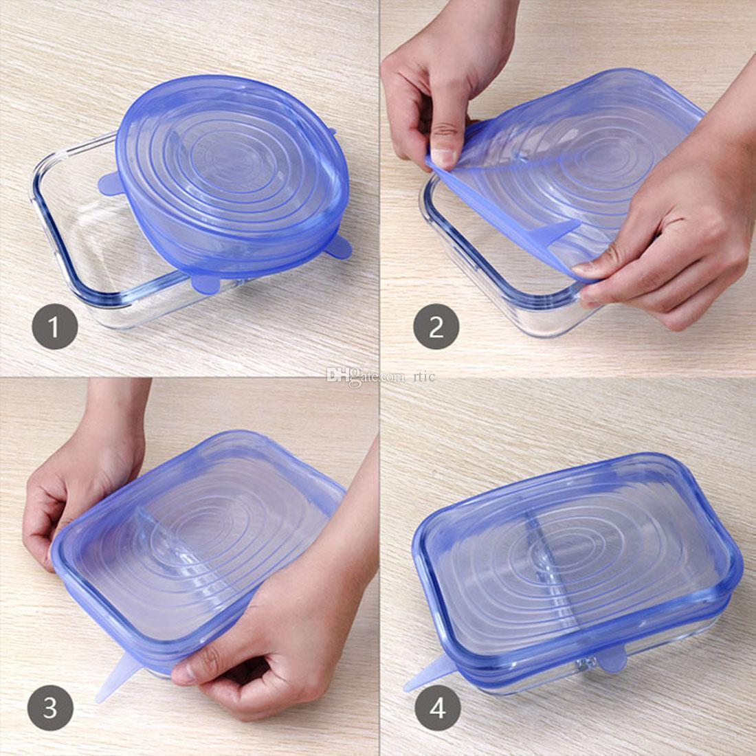 Fesara | Airtight Silicone Kitchen Storage Lids (6 Pack)