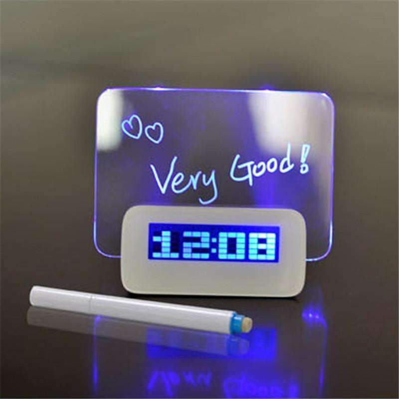 Compact Blue Digital LED Alarm Clock - Fesara