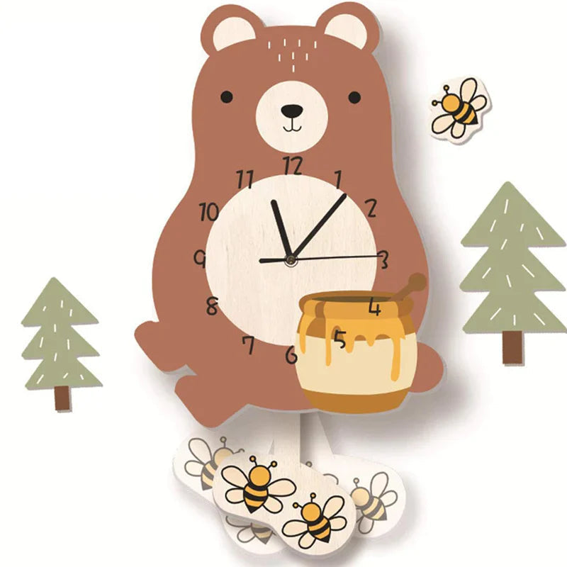 Fun Kids Animal Shaped Wall Clock