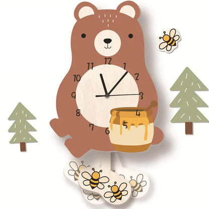 Fun Kids Animal Shaped Wall Clock