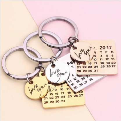 Mini Daily Calendar Keychain