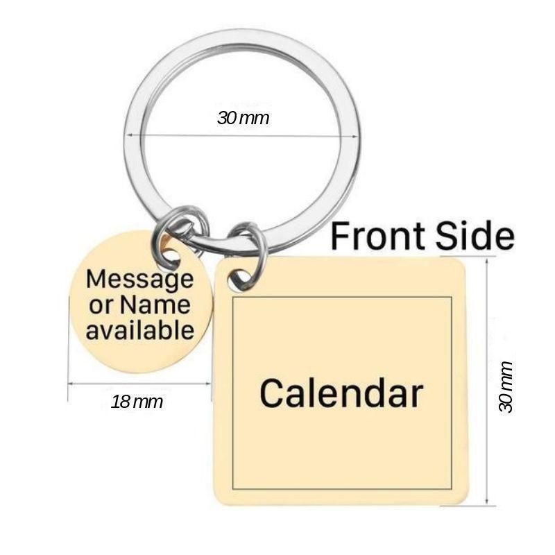 Mini Daily Calendar Keychain