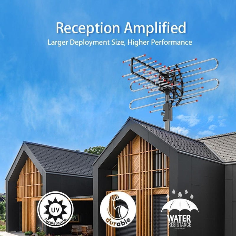 Fesara | Outdoor HDTV Antenna with Amplified Signal Booster