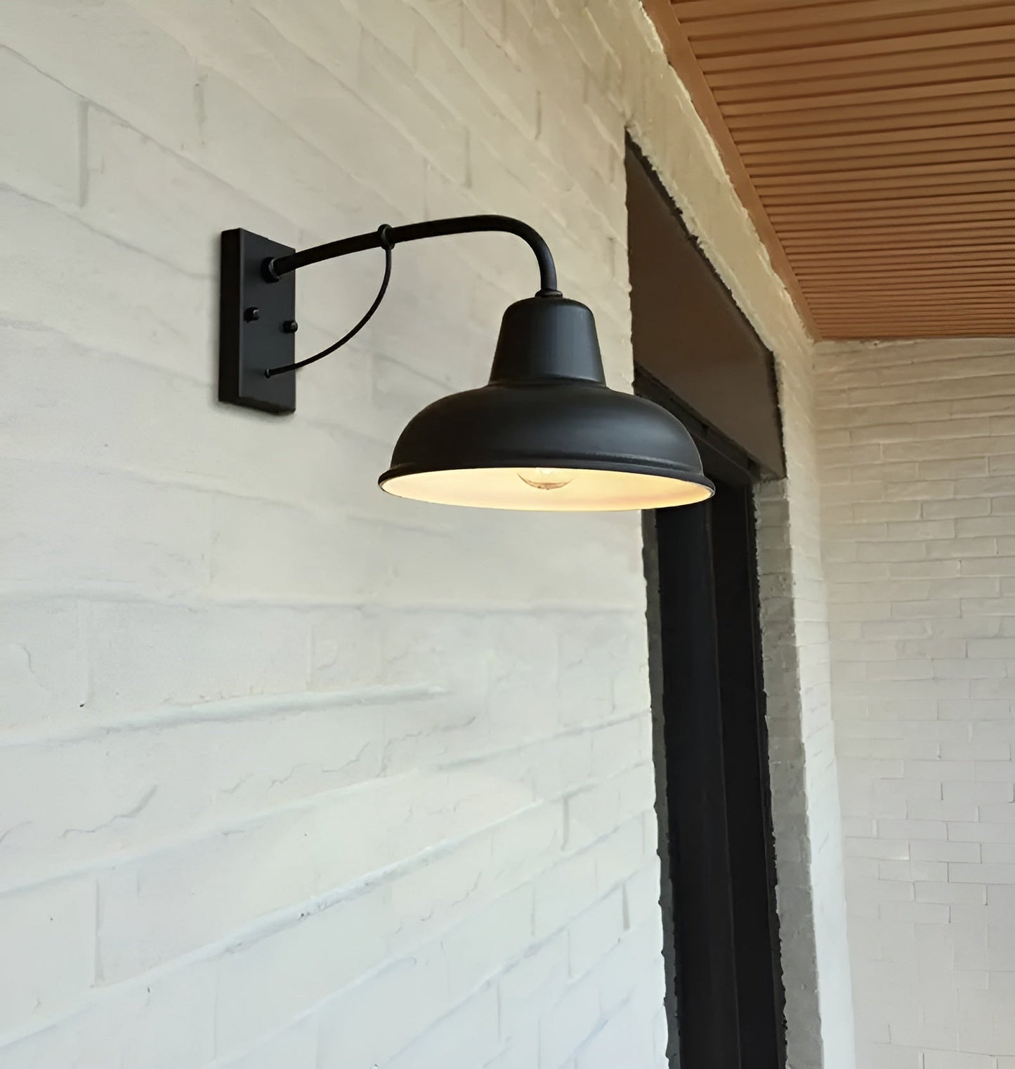 Rustic Metal Outdoor Wall Light - Fesara