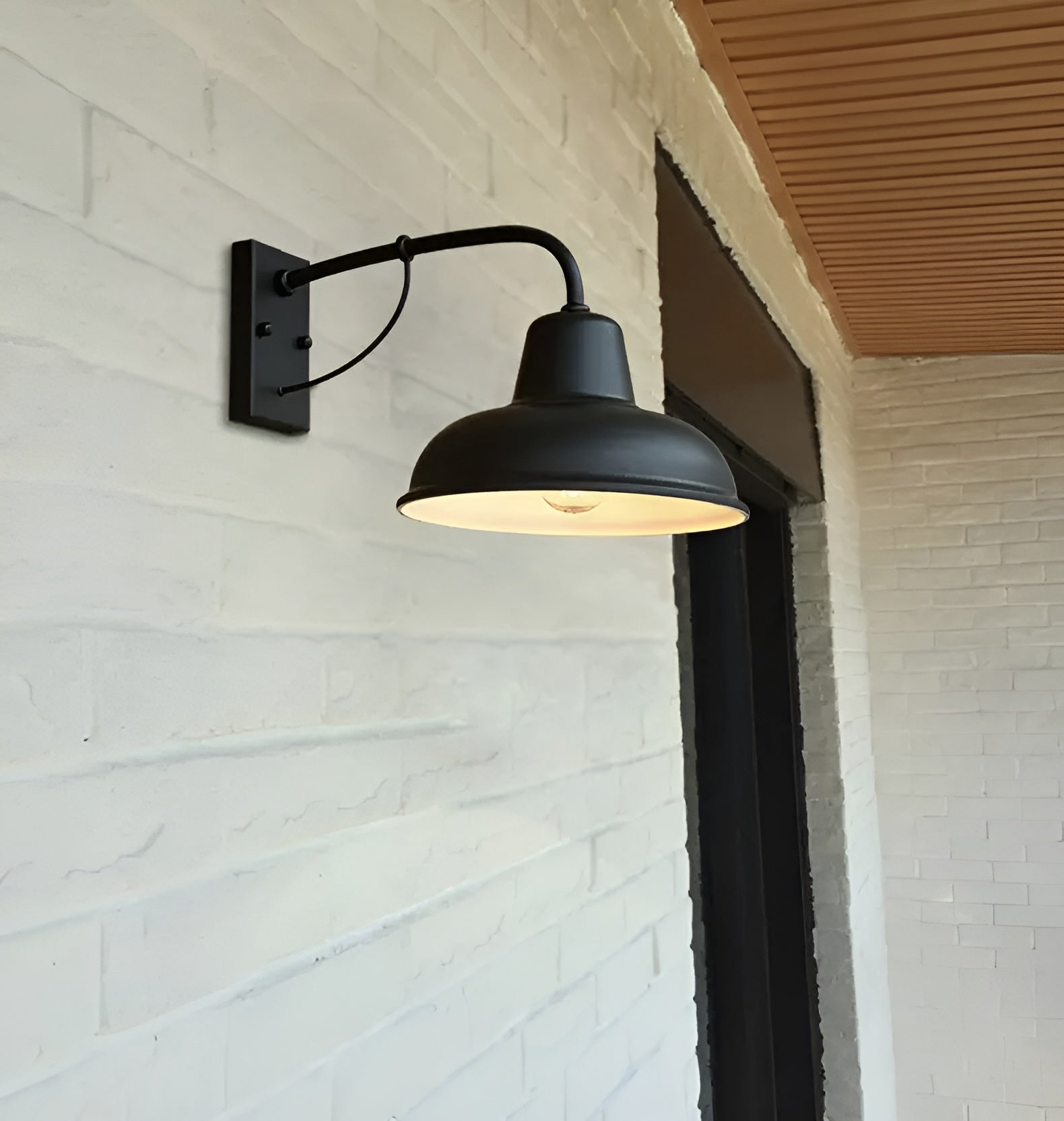 Rustic Metal Outdoor Wall Light - Fesara