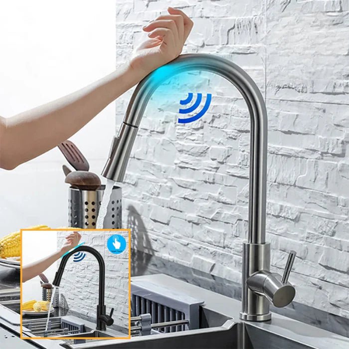 Touchless Automatic Kitchen Faucet with Pull Out Spray