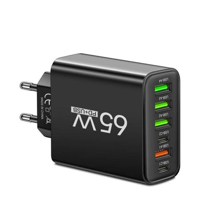Fast 6-Port USB Charger for Home and Travel Use