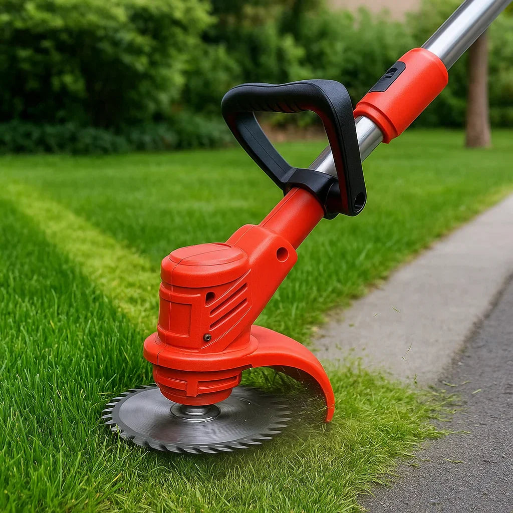 Wireless Lawn Trimmer with Adjustable Cutting Width