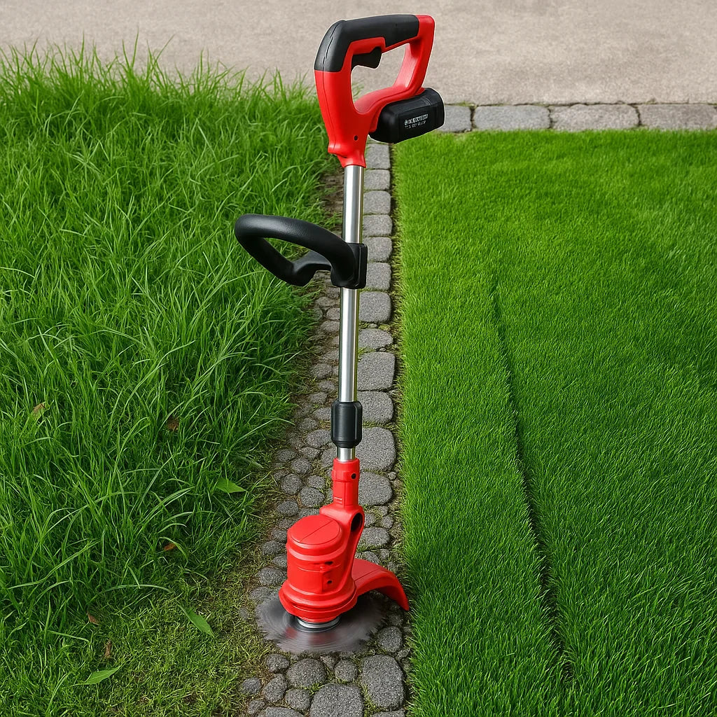 Wireless Lawn Trimmer with Adjustable Cutting Width