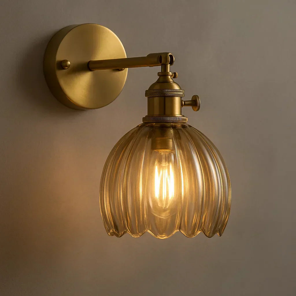 Classic Floral Pattern Wall Sconce Light - Fesara