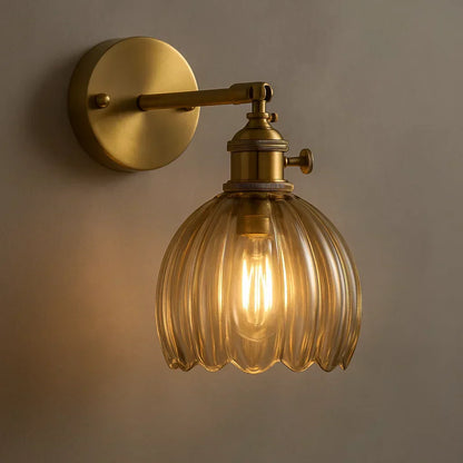 Classic Floral Pattern Wall Sconce Light - Fesara