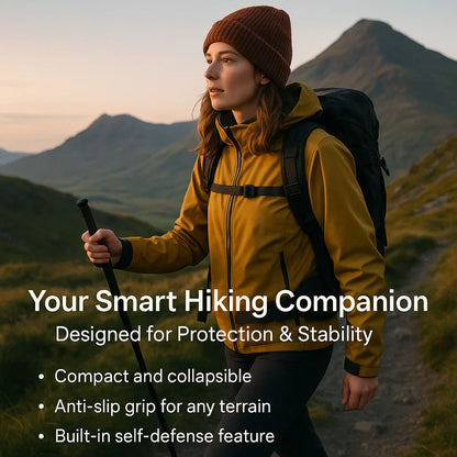 Tactical Defense Walking Stick for Hiking and City Safety