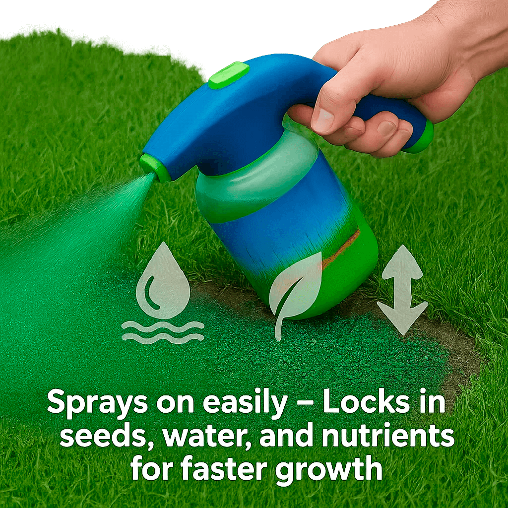 Quick Fix Lawn Grass Seed Spray for Bare Spots