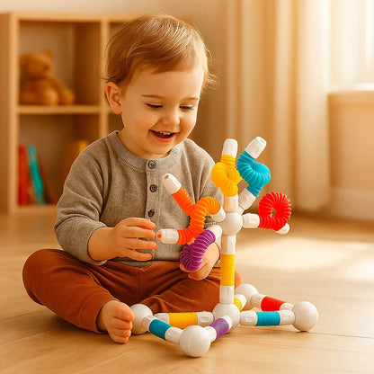 Colorful Kids Magnetic Learning Blocks Set - Fesara