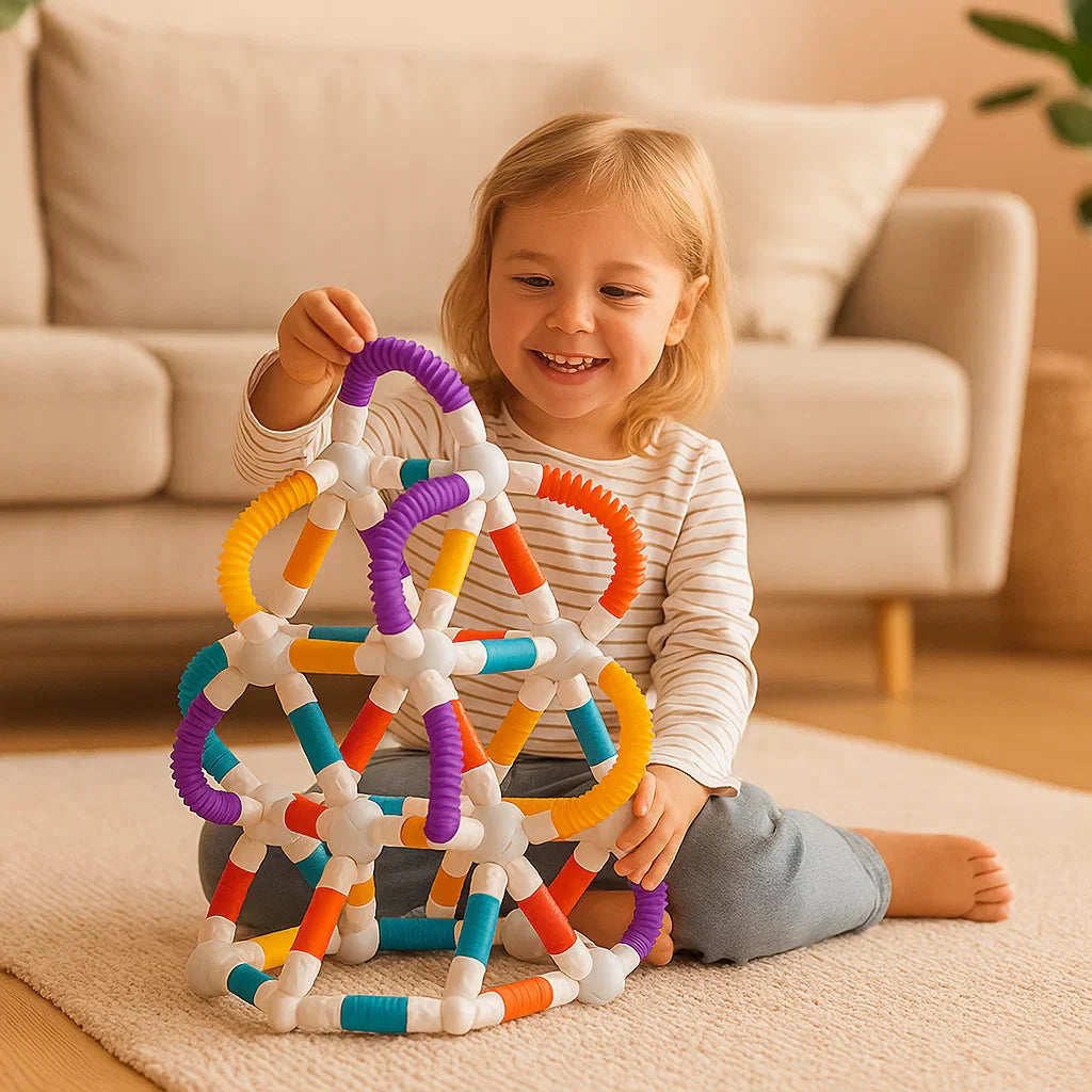 Colorful Kids Magnetic Learning Blocks Set