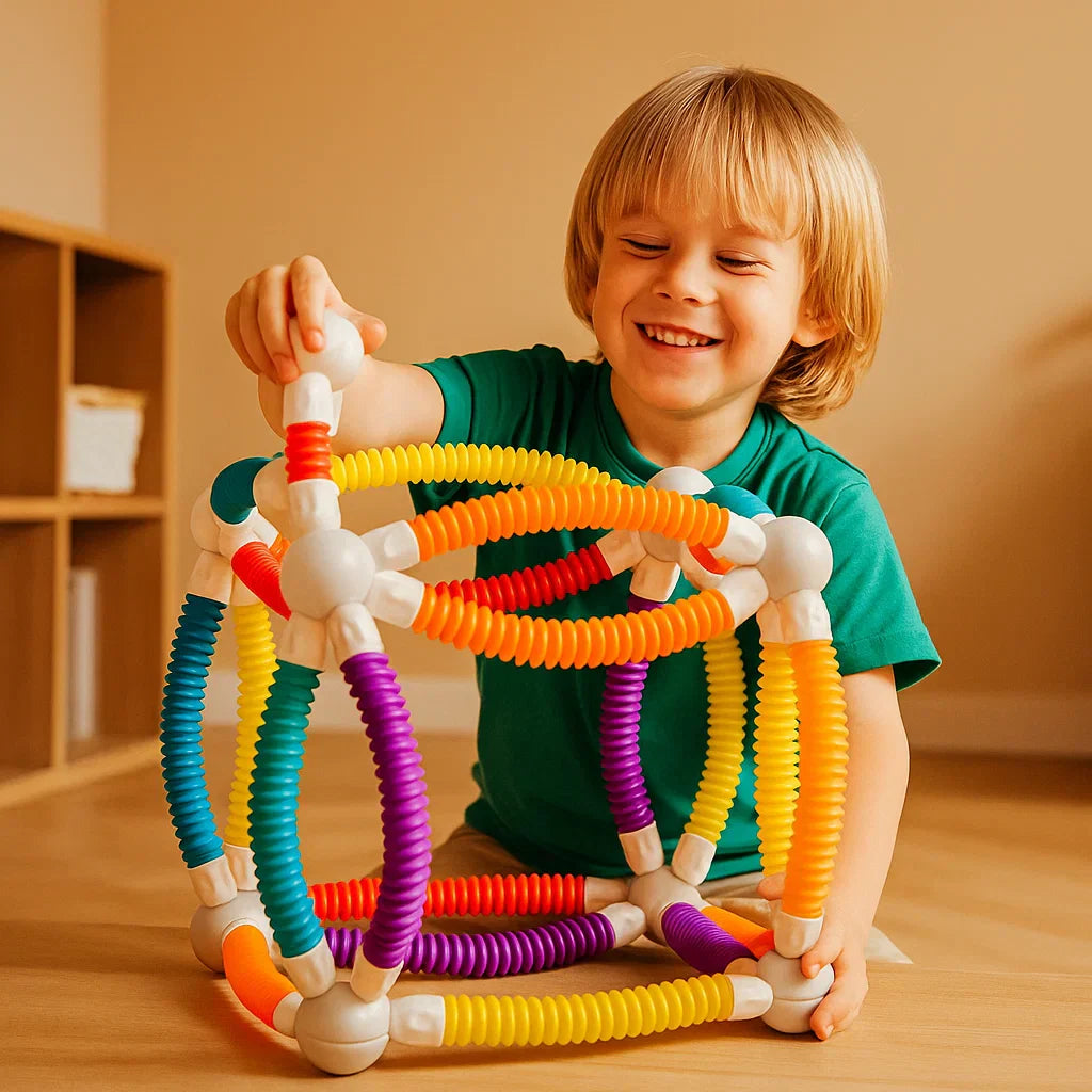 Colorful Kids Magnetic Learning Blocks Set