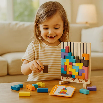 Natural Wooden Construction Blocks Set