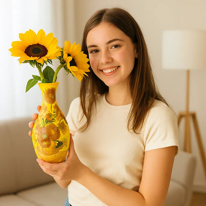 Beautiful 3D Flower Vase Puzzle Decor