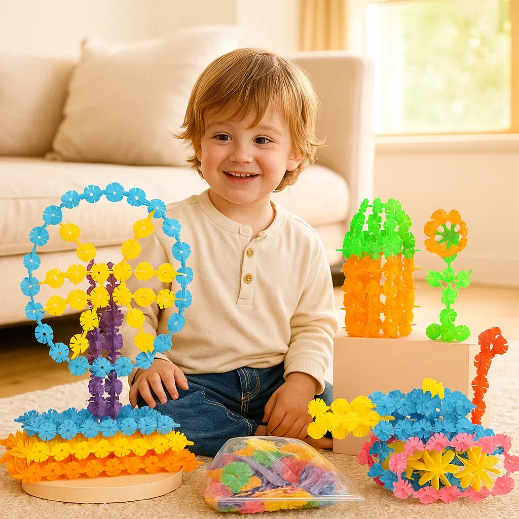 Colorful Kids Wooden Building Blocks - Fesara